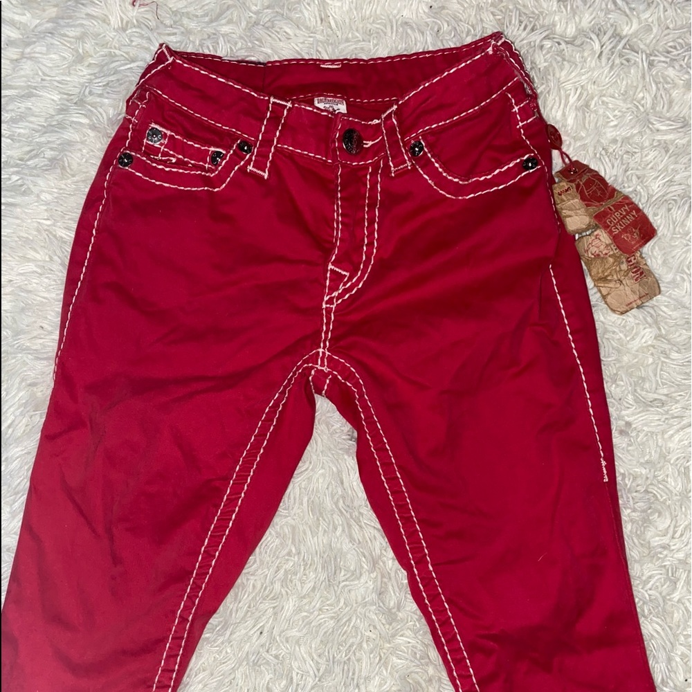 True Religion red jeans